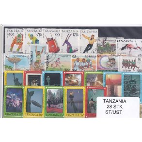 Tanzania - 28 Stk.  - Stemplet/Ustemplet