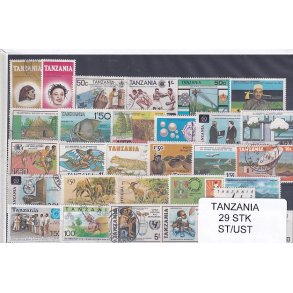 Tanzania - 29 Stk.  - Stemplet/Ustemplet