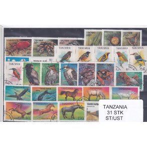 Tanzania - 31 Stk.  - Stemplet/Ustemplet