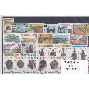 Tanzania - 31 Stk.  - Stemplet/Ustemplet