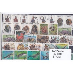 Tanzania - 32 Stk.  - Stemplet/Ustemplet