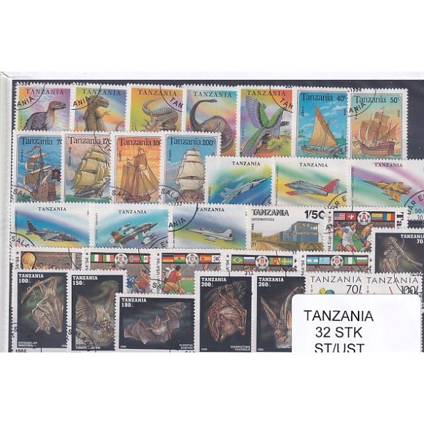 Tanzania - 32 Stk.  - Stemplet/Ustemplet