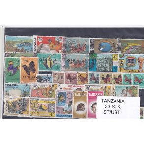 Tanzania - 33 Stk.  - Stemplet/Ustemplet