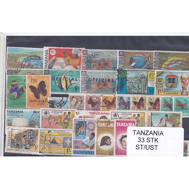 Tanzania - 33 Stk.  - Stemplet/Ustemplet