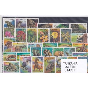 Tanzania - 33 Stk.  - Stemplet/Ustemplet