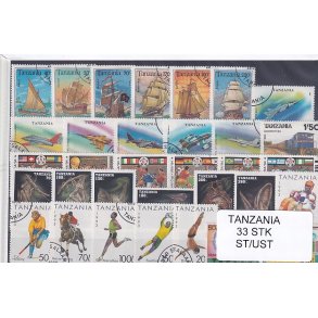 Tanzania - 33 Stk.  - Stemplet/Ustemplet