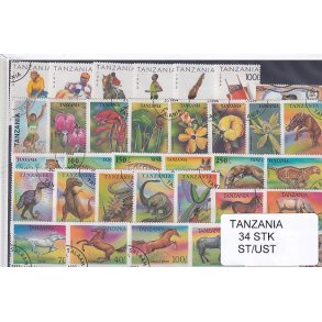 Tanzania - 34 Stk.  - Stemplet/Ustemplet