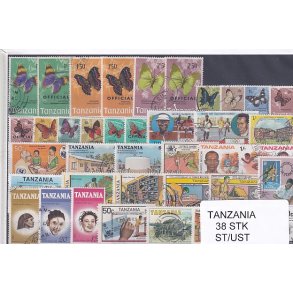 Tanzania - 38 Stk.  - Stemplet/Ustemplet