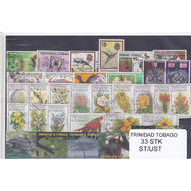 Trinidad Tobago Samling  33 Stk. Stemplet/Ustemplet