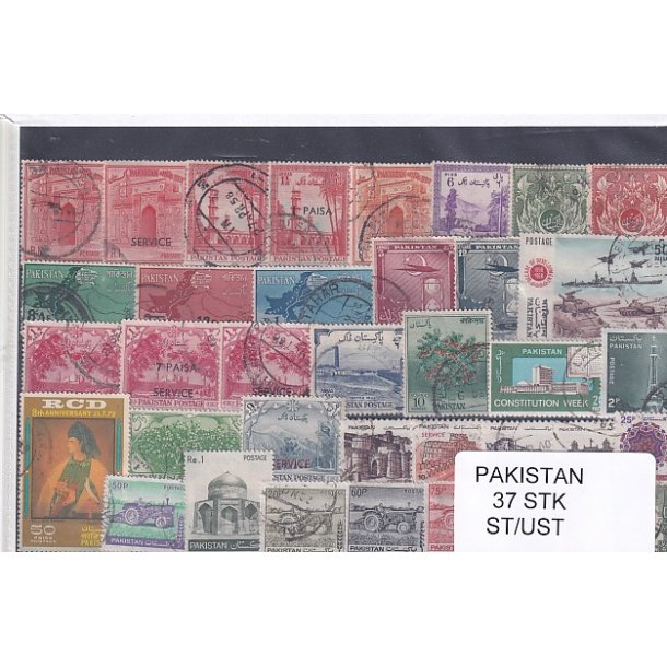 Pakistan Samling - 37 Stk. Stemplet/Ustemplet
