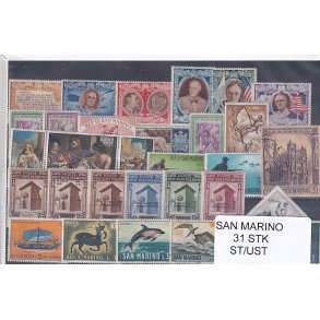 San Marino - 31 Stk Stemplet/Ustemplet