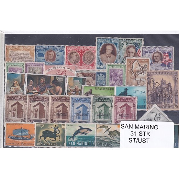 San Marino - 31 Stk Stemplet/Ustemplet