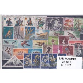 San Marino - 34 Stk Stemplet/Ustemplet