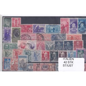 Italien Samling - 42 Stk. Stemplet/Ustemplet