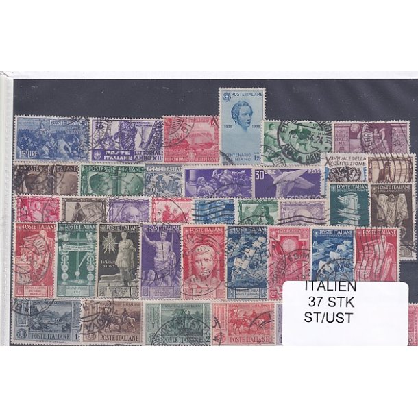 Italien Samling - 37 Stk. Stemplet/Ustemplet