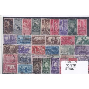 Italien Samling - 35 Stk. Stemplet/Ustemplet