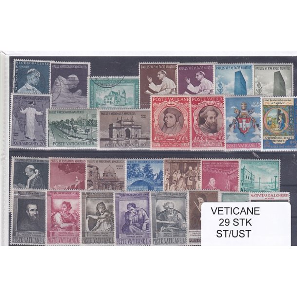 Vatikanet Samling - 29 Stk. Stemplet/Ustemplet