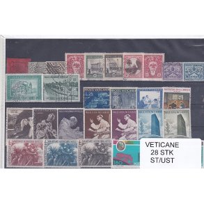 Vatikanet Samling - 28 Stk. Stemplet/Ustemplet