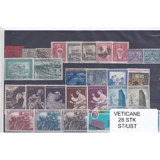 Vatikanet Samling - 28 Stk. Stemplet/Ustemplet