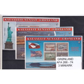 Grnland 266/74 3 Miniark Stemplet