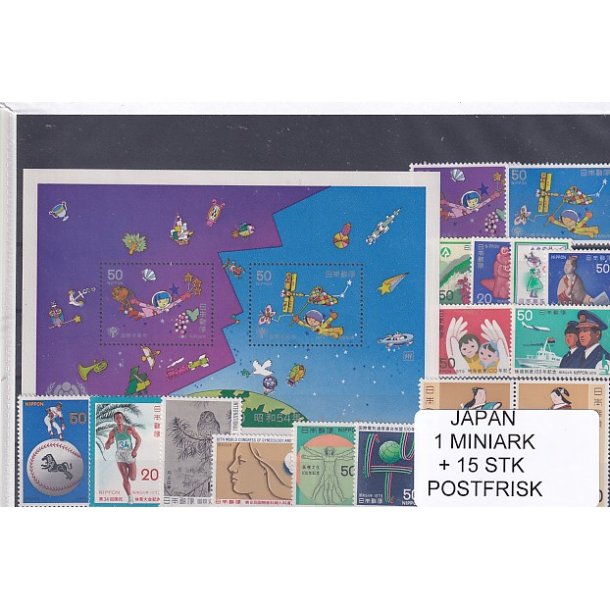 Japan Samling - 1 Miniark + 15 Stk. Postfrisk