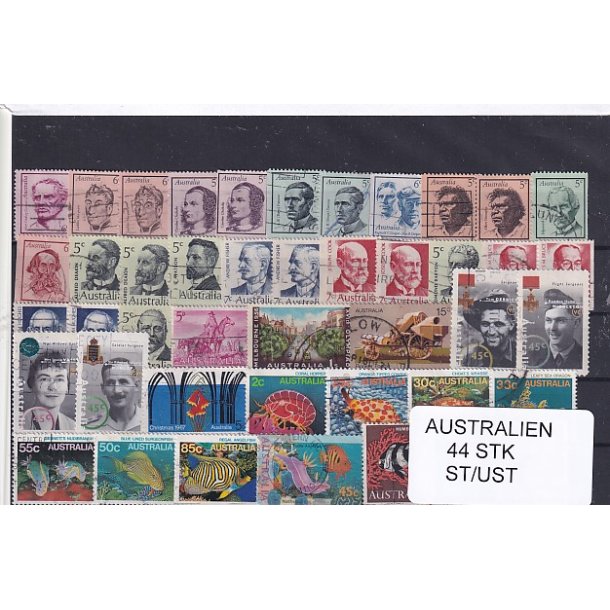 Australien Samling - 44 Stk. Stemplet/Ustemplet