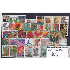 Australien Samling - 42 Stk. Stemplet/Ustemplet