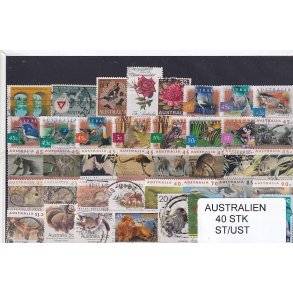 Australien Samling - 40 Stk. Stemplet/Ustemplet