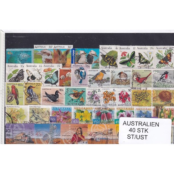 Australien Samling - 40 Stk. Stemplet/Ustemplet