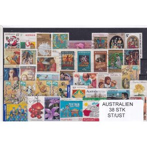 Australien Samling - 38 Stk. Stemplet/Ustemplet