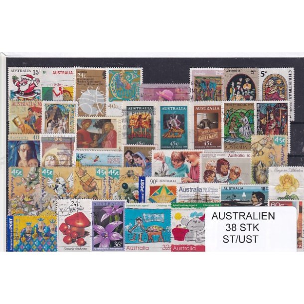 Australien Samling - 38 Stk. Stemplet/Ustemplet