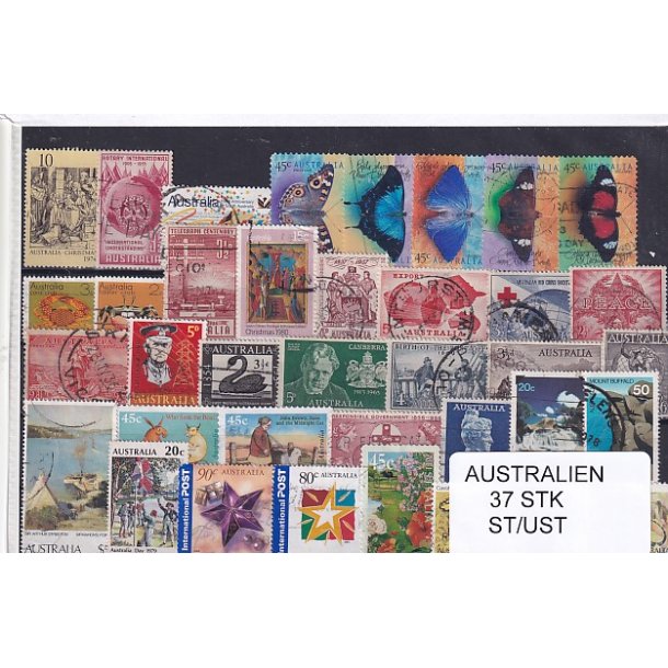 Australien Samling - 37 Stk. Stemplet/Ustemplet