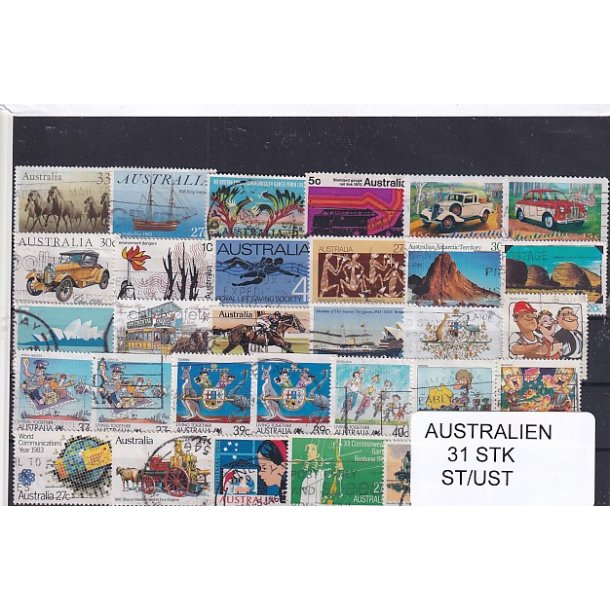 Australien Samling - 31 Stk. Stemplet/Ustemplet