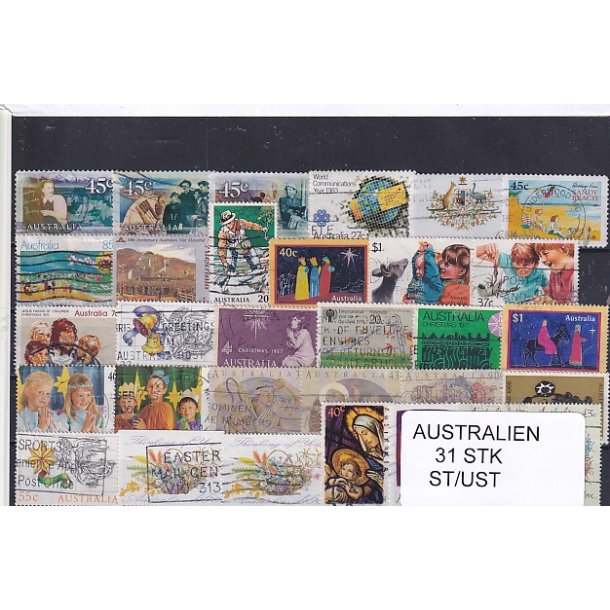 Australien Samling - 31 Stk. Stemplet/Ustemplet