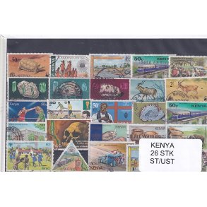 Kenya Samling - 26 Stk. Stemplet / Ustemplet