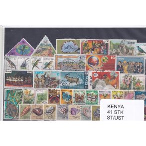Kenya Samling - 41 Stk. Stemplet / Ustemplet