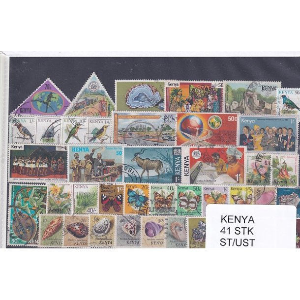 Kenya Samling - 41 Stk. Stemplet / Ustemplet