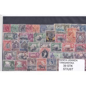 Kenya Uganda Tanganyika Samling - 39 Stk. Stemplet / Ustemplet