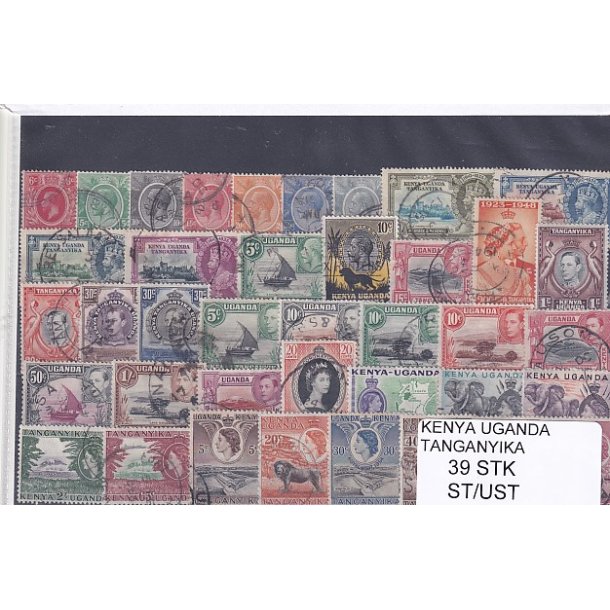 Kenya Uganda Tanganyika Samling - 39 Stk. Stemplet / Ustemplet