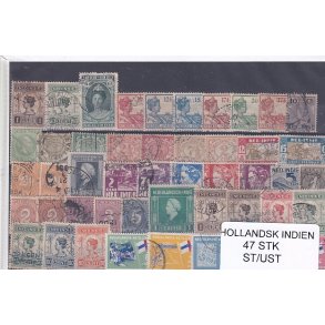 Hollands Indien Samling - 47 Stk. Stemplet/Ustemplet