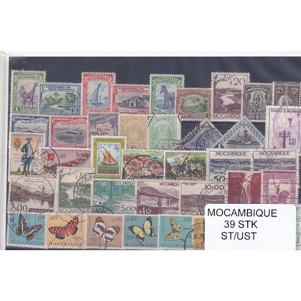Mocambique Samling - 39 Stk. Stenplet/Ustemplet.