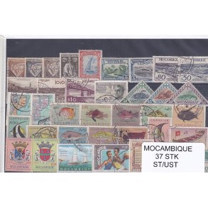 Mocambique Samling - 37 Stk. Stenplet/Ustemplet.