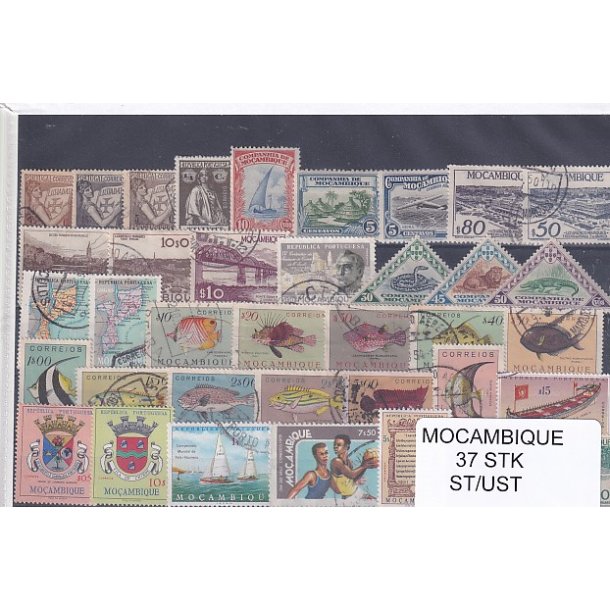 Mocambique Samling - 37 Stk. Stenplet/Ustemplet.