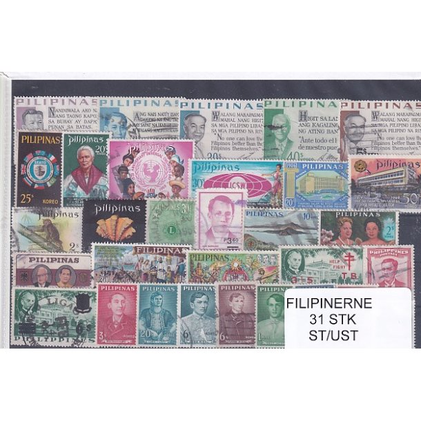 Philipinerne Samling 31 Stk. Stemplet/Ustemplet