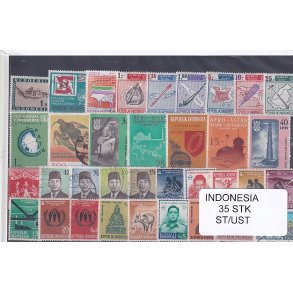 Indonesien Samling. 35 Stk. Stemplet/Ustemplet