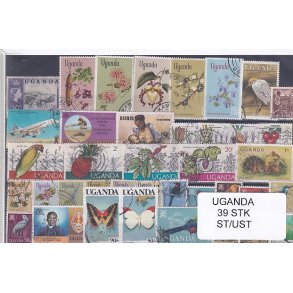 Uganda Samling - 39 Stk. Stenplet/Ustemplet.