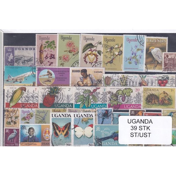 Uganda Samling - 39 Stk. Stenplet/Ustemplet.