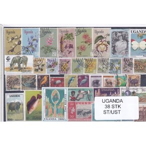 Uganda Samling - 38 Stk. Stenplet/Ustemplet.