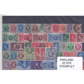 England Samling - 45 Stk. forskellige - Stemplet
