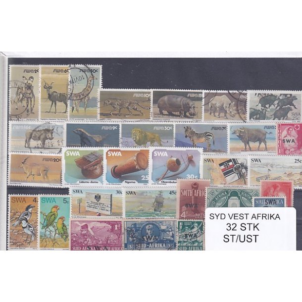 Sydvest Afrika Samling - 32 Stk.  Stemplet/Ustemplet